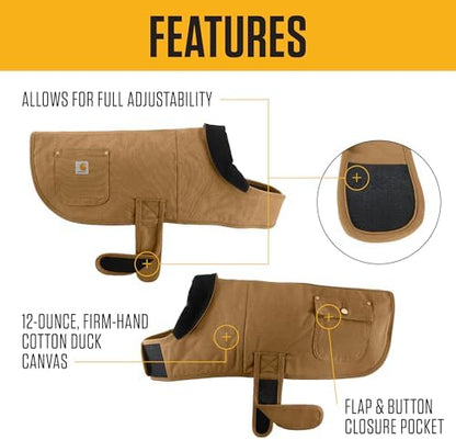 Carhartt Firm Duck Insulated Dog Chore Coat Black L