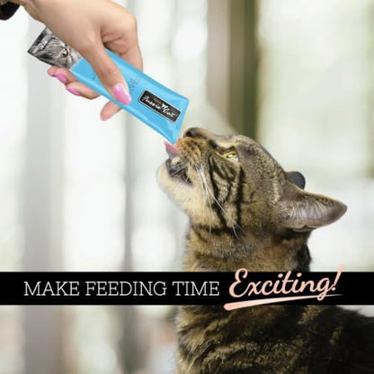 Fussie Cat Ocean Fish Puree, lickable cat Treats, 0.5oz Pouch Pack of 4