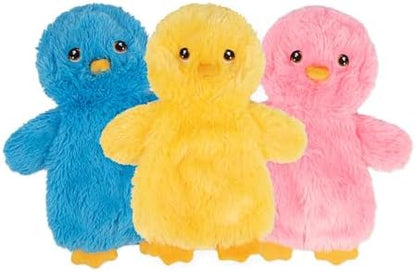 Best Pet Supplies Interactive Squeaky Dog Chew Toy, Ideal Dog Toys for Chewers, Small, Medium & Large Dogs, and Fetch Lovers - Crinkle Chicken (Yellow, Pink, Blue), Large