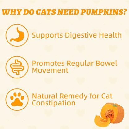 Wellix 29.45 oz Healthy Cat Treats Pumpkin Flavor for Sensitive Stomachs