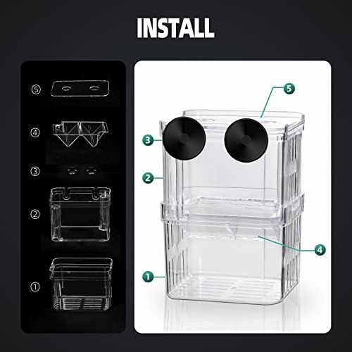 Boxtech Breeding Box for Fish Tank, Aquarium Hatchery Incubator Breeder Box