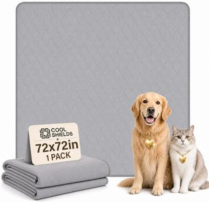 CoolShields Washable Pee Pads for Dogs, 72'' x 72'', Grey, 1 Pack