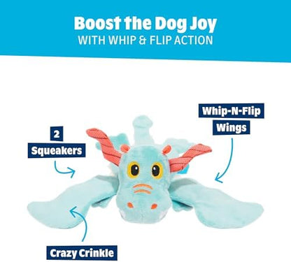 BarkBox Grimbold the Dragon Dog Toy - Toy for Extra Small to Small Dogs