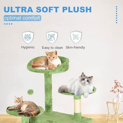 FDW | 54" Cat Tree Tower | Green | Multi-Level Indoor Activity Center