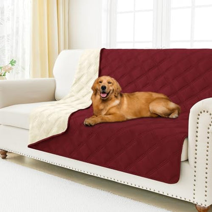 Smiry Waterproof Dog Bed Cover, Reversible Pet Blanket for Sofa Couch