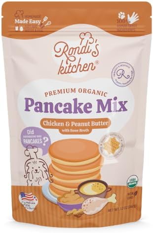 Rondi's Kitchen Organic Dog Pancake Mix, Chicken & Peanut Butter, Bone Broth