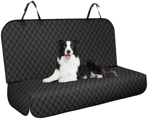 Waterproof Dog Backseat Cover for Cars, Non-Slip Pet Seat Protector, Black