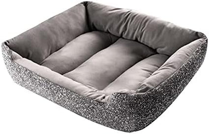Sparkles Home Pet Bed, Sparkling Rhinestones, Soft, Comfortable Velvet, for Lounging Dogs, Cats, Pets, Silver, Small, Sold Individually