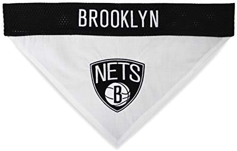Pets First NBA Dog Bandana - Brooklyn Nets Reversible Pet Bandana. 2 Sided Home & Away Sports Bandana with a PREMIUM Embroidery TEAM Logo, Small/Medium