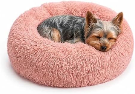 Calming Donut Small Dog Bed for Chihuahua Yorkie Maltese Shih Tzu