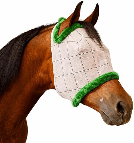 Farnam SuperMask II Horse Fly Mask Without Ears, XL Size, Color May Vary