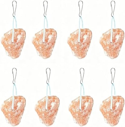 PINVNBY Rabbit Himalayan Salt Lick Block,Small Animals Chew Toys Rabbits Pink Natural Mineral Salts Blocks for Horses Bunny(8 Pcs)
