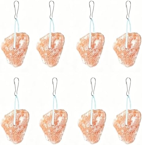 PINVNBY Rabbit Himalayan Salt Lick Block,Small Animals Chew Toys Rabbits Pink Natural Mineral Salts Blocks for Horses Bunny(8 Pcs)