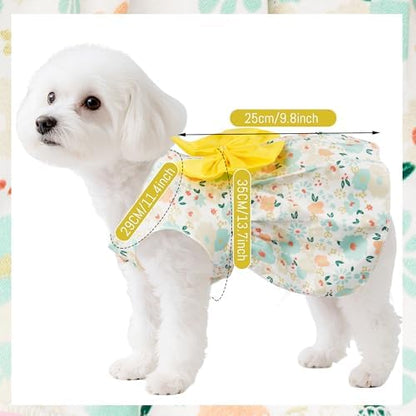 choyaxo Floral Dog Dress Cute Dog Skirt Pet Dress Summer Pet Clothes for Puppy Small Cats