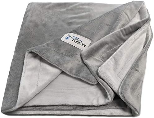 PetFusion Premium Dog & Cat Blanket | Ultra Soft Pet Blanket Available in Plush or Quilted; 2 Colors (Grey; Brown) | Perfect for Small Dogs & Large Dogs