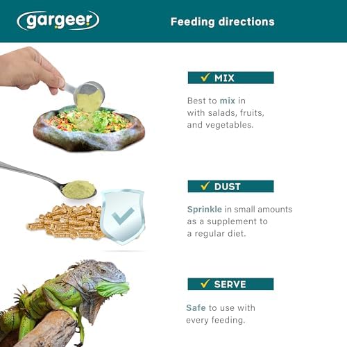 Gargeer 2oz Iguana Salad Topper. Enhanced Health & Appetite, Made in USA