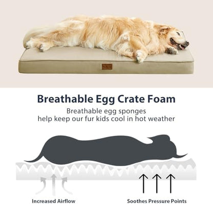 BFPETHOME Outdoor Waterproof Dog Bed for Large Dogs, Washable Cover, 47"