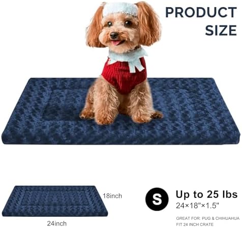 Dog Bed Mat - Crate Pad - Reversible Mat for Pet Comfort - Soft Bed Crate Pads with Dual-Sided Design for All Seasons - Durable, Machine Washable Mat for Travel and Home
