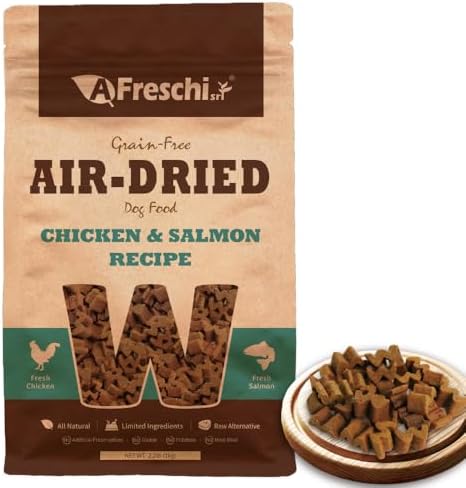 AFreschi Chicken & Salmon Air-Dried Dog Food, Grain-Free, 2.2 lb