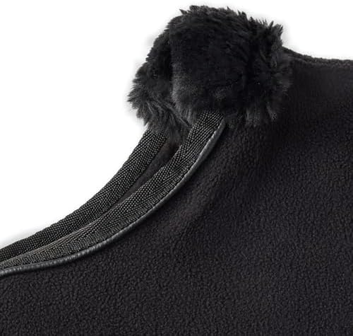Pet Passion Preston II - The Polar Fleece Coat, Recycled Polar Fleece Warm Dog Jacket for Cold Weather for Small, Medium, Large Dogs, Black, Medium (20-45 lbs)