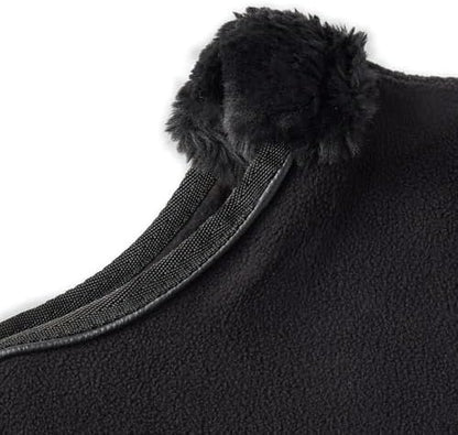 Pet Passion Preston II - The Polar Fleece Coat, Recycled Polar Fleece Warm Dog Jacket for Cold Weather for Small, Medium, Large Dogs, Black, Medium (20-45 lbs)
