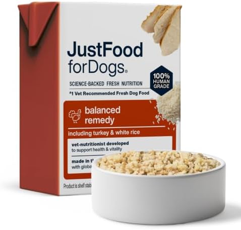 JustFoodForDogs Pantry Fresh Wet Dog Food, Complete Meal or Dog Food Topper, for Sensitive Stomachs, Balanced Remedy Human Grade Dog Food Recipe - 12.5 oz (Pack of 12)