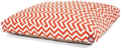 Majestic Pet Rectangular Dog Bed, Large, 44x36x5 in, Washable, Burnt Orange