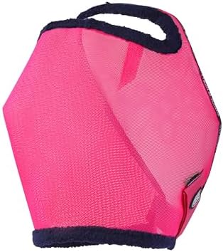Harrison Howard All Round Mesh Horse Fly Mask UV Protective with Fleece Padded Edging Magenta XL