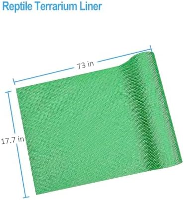 Bearded Dragon Tank Accessories, Reptile Terrarium Liner Substrate for Leopard Gecko, Snake, Lizard and Tortoise, Non-Adhesive Reptile Carpet Bedding for Reptile Tank, Green