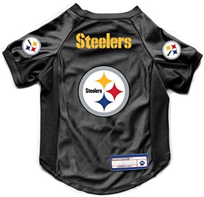 Littlearth NFL Pittsburgh Steelers Stretch Pet Jersey, Team Color, Small
