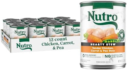 Nutro Hearty Stew Wet Dog Food, Tender Chicken, 12.5 oz, 12 Pack