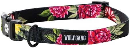 Wolfgang Wide Venture Dog Collar Darkfloral Print X-Large