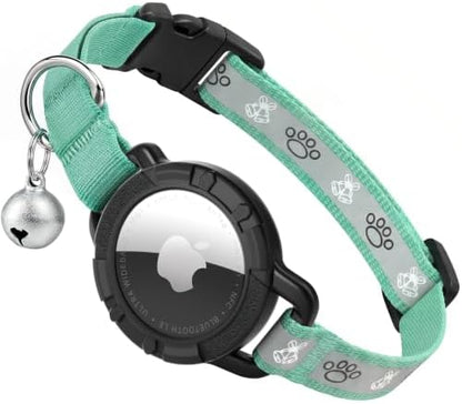 Reflective AirTag Cat Collar, Integrated Cat Collar with Air Tag Holder