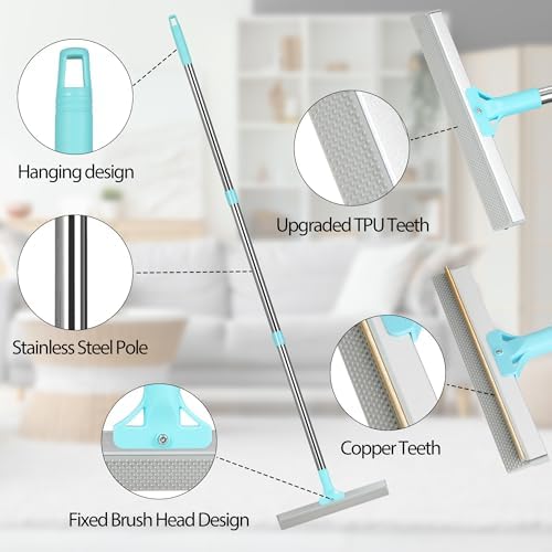 Carpet Rake for Pet Hair Removal Tool,Reusable Hair Remover Broom