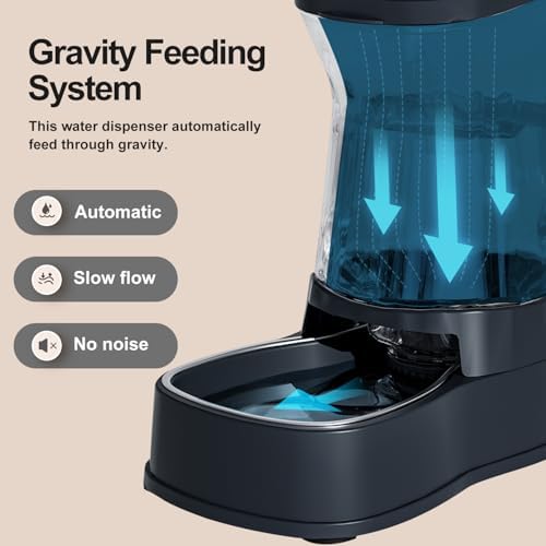 Automatic Dog Water Dispenser, Stainless Steel Bowls Feeder, 100% BPA-Free