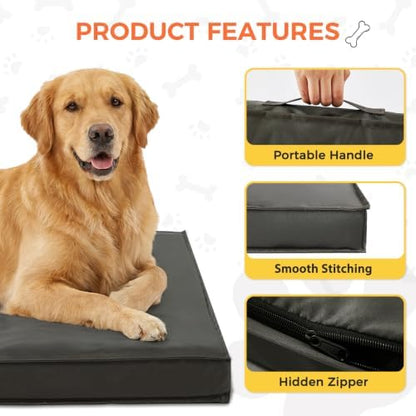 Outdoor Dog Bed XXL Sized Dog, Waterproof, 47x29x3.5 Inch