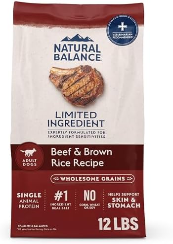 Natural Balance Limited Ingredient, Beef & Brown Rice, 12 lb