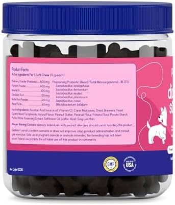 PupGrade Digestive Support for Dogs, Peanut Butter Flavor - 120 Soft Chews