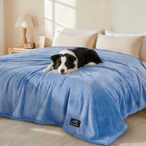 Luciphia Waterproof Blanket for Large Dog, Reversible Sherpa Couch Cover
