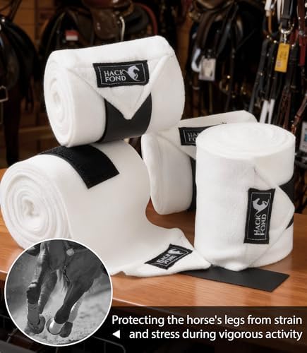 Polo Wraps for Horses Set of 4, Leg Wraps for Horses