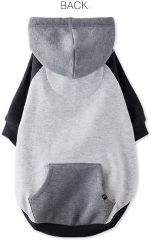 Pet Passion Rocky II Dog Hoodie, Heather Gray Color Block, XX-Large