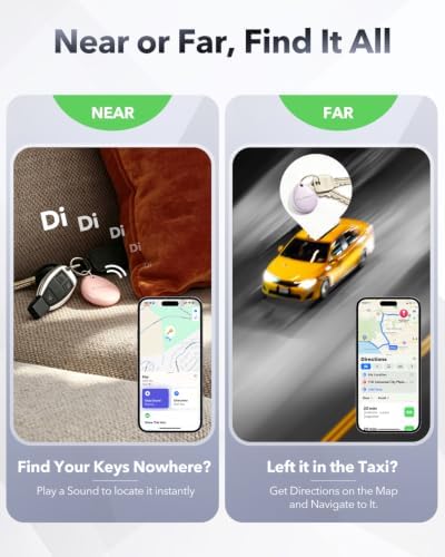 Air Tracker Tags-4 Pack for Apple Find My, iOS Only, Official MFi Certified