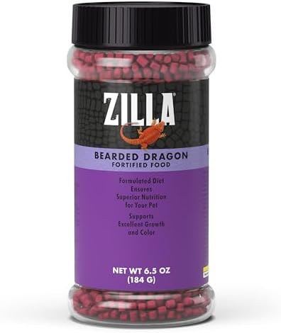 Zilla Bearded Dragon Extruded Food Pellets 6.5 Ounces (Pack of 2)