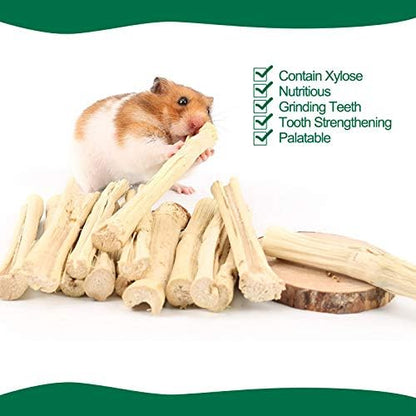 BWOGUE 100g Pet Snacks, Bamboo Chews for Rabbits, Sweet Bamboo Chew Sticks