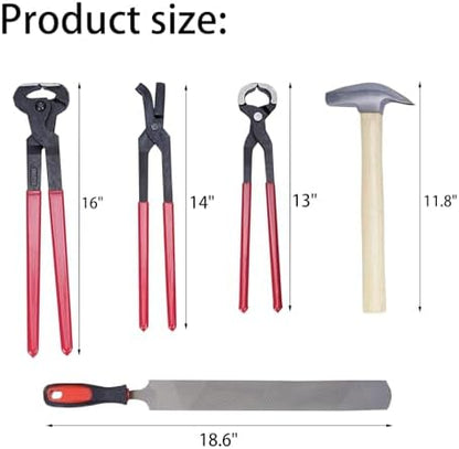 12pcs Professional Farrier Tools Farrier kit Horse shoeing Tools Farrier Supplies Farrier Tools for Horses Cattle Sheep and Donkeys