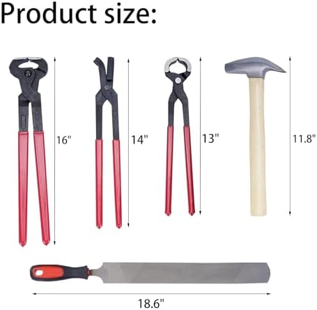 12pcs Professional Farrier Tools Farrier kit Horse shoeing Tools Farrier Supplies Farrier Tools for Horses Cattle Sheep and Donkeys