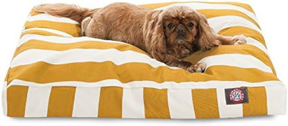 Majestic Pet Medium Dog Bed, Rectangular, Polyester, Washable, 36x29x4 Inch, Yellow