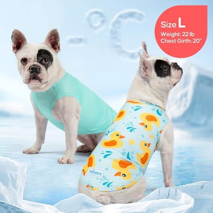 KYEESE 2Pack Dog Shirt for Small Dogs Soft Breathable T-Shirts, Duck+Blue