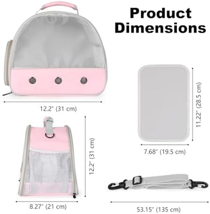 Ventilation Carrier for Bearded Dragon,Guinea Pig Carrier,Guinea Pig Carrier for 2,Reptile Travel Carrier for Lizards Sugar Glider Hedgehog Rat Parrot Birds,Airline Approved Pink