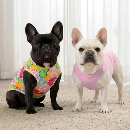KYEESE 2Pack Dog Shirts for Small Medium Dogs Breathable Mesh Tank Top